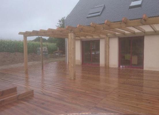 Terrasse en bois à Allaire