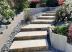 Création d'une terrasse et d'un escalier en pierre naturelle